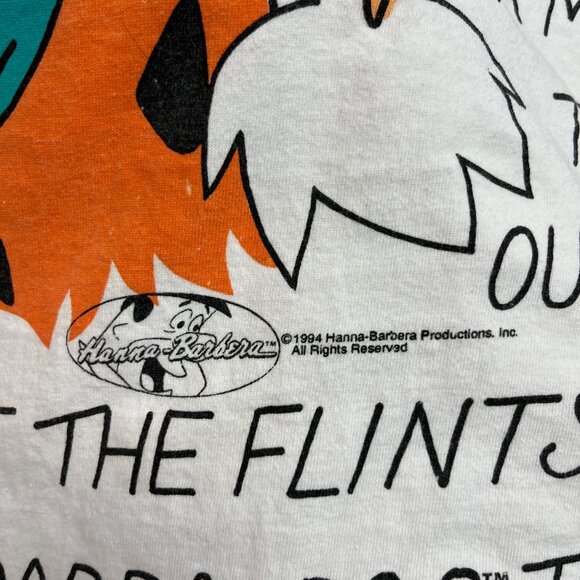 XL- Vintage Rare 1994 Flintstones All Over Print Graphic Tee - Picture 4 of 5
